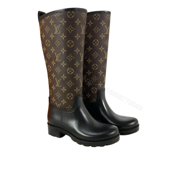 View 1 of LOUIS VUITTON ASPEN PLATFORM ANKLE BOOT MONOGRAM BROWN