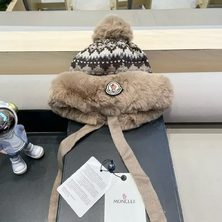 View 1 of Cozy Knit Beanie & Faux Fur Scarf Set - Luxurious Warmth