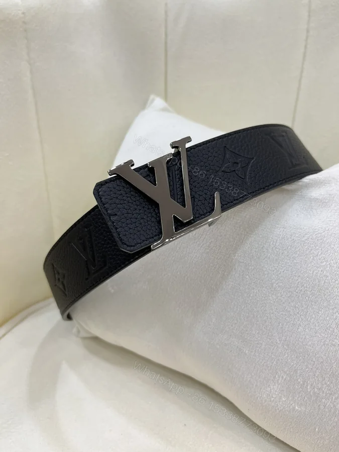 View 1 of LV 一比一 男款 皮帶 黑灰老花設計 銀扣 百搭款