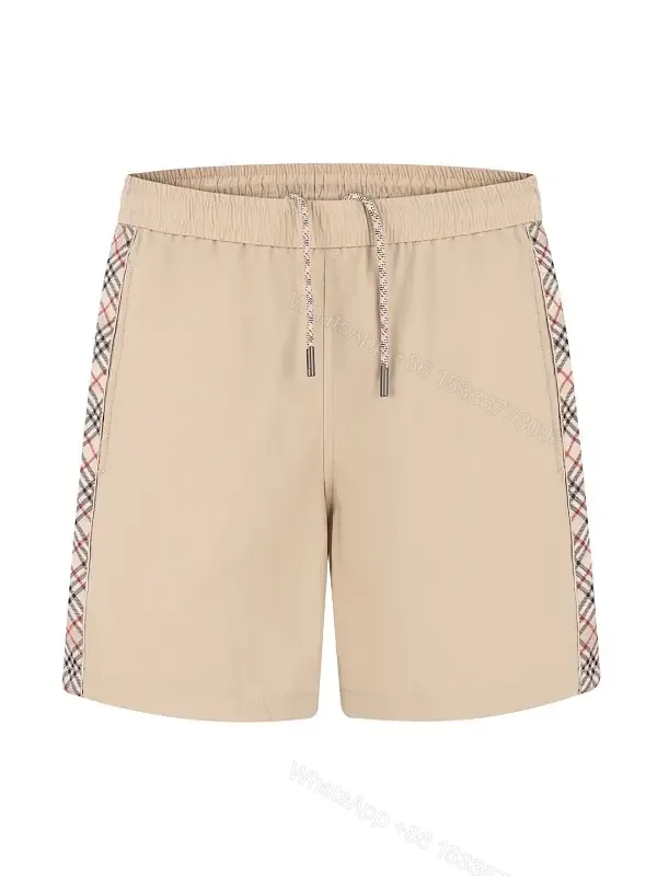 View 1 of Beige Shorts Canvas Casual Drawstring Shorts