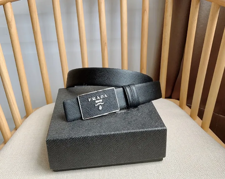 View 1 of Refined Black Leather Belt with Silver Plaque – Luxury Everydaybelt