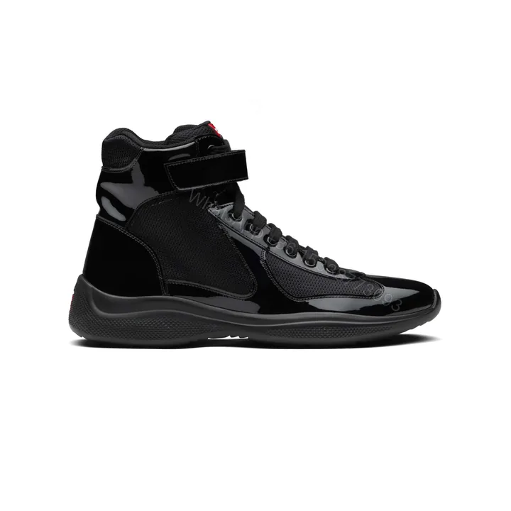 View 1 of PRADA AMERICA’S CUP HIGH-TOP SNEAKERS IN BLACK – PRD021