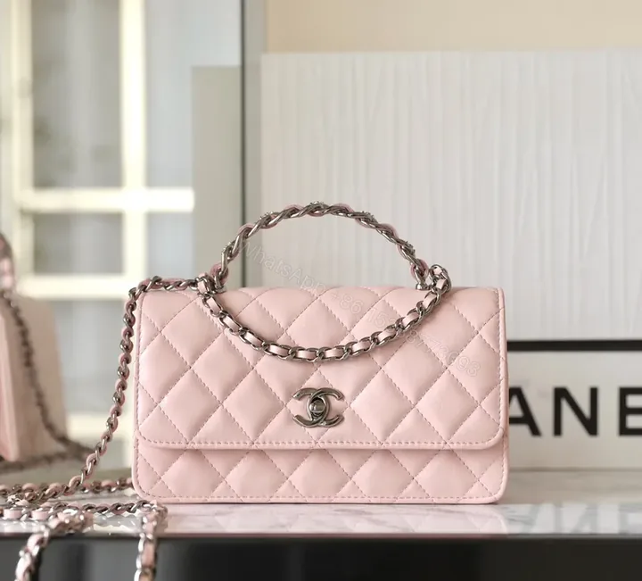 View 1 of Pink Quilted Flap Bag | Soft Luxury, Everyday Icon