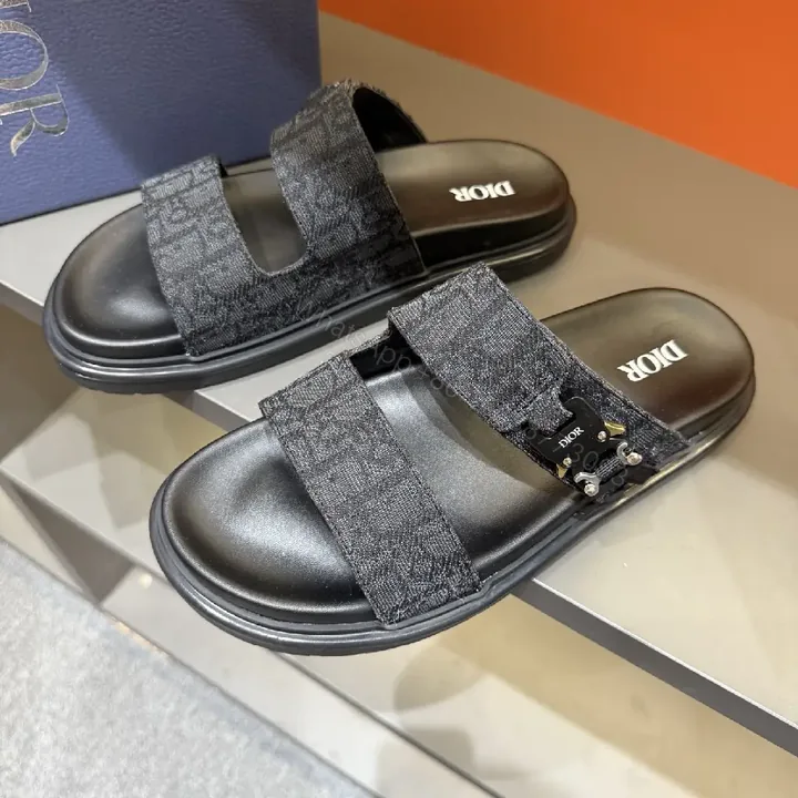 View 1 of Textured Jacquard-Stride Sandals with Luxe Straps