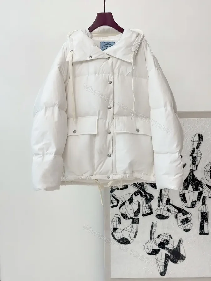 View 1 of Cozy Off-White Insulated Puffer Jacket: Lightweight Warmth