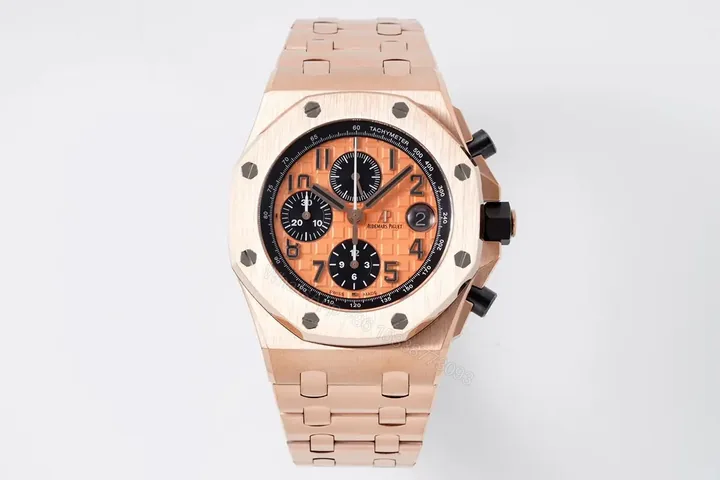 View 1 of Audemars Piguet Royal Oak Offshore Rose Gold Chronograph with Exclusive 4404 Movement and Adjustable Link Bracelet