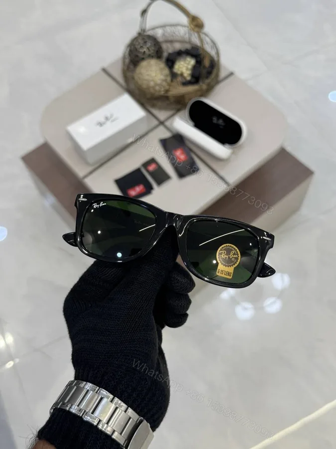 View 1 of First Copy Ray-Ban 2140 Black Green Sunglasses UV Protected Premium Quality