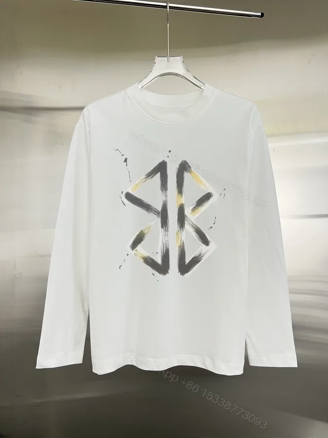 View 1 of Balenciaga一比一長袖T 白色雙B塗鴉設計 都會潮人穿搭推薦