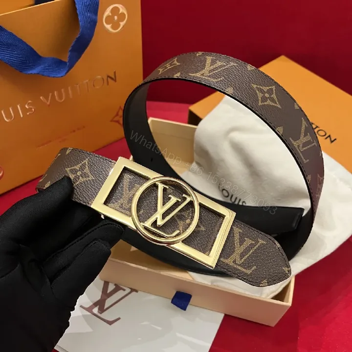 View 1 of Patterned Luxury Belt with Gold Buckle - Statement Accessory