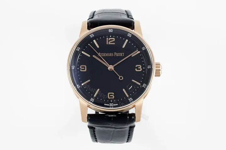 View 1 of APS Factory Audemars Piguet CODE 11.59 Blue Dial Three-Hand Automatic Watch – Rose Gold and Stainless Steel, 41mm
