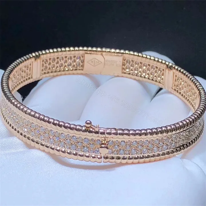 View 1 of VCA Perlée diamonds bracelet, 3 rows