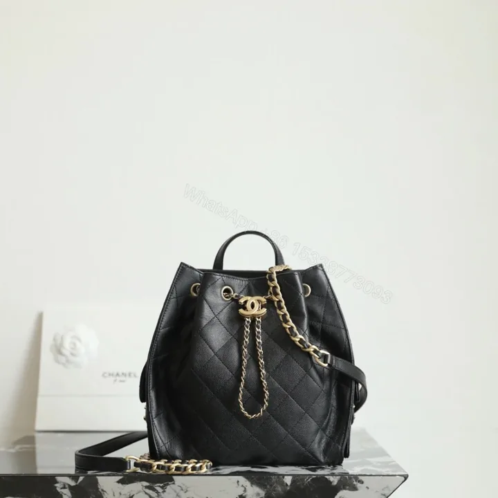 View 1 of 高仿Chanel*25B/25Bag系列AS5600雙肩包黑色中號免檢版