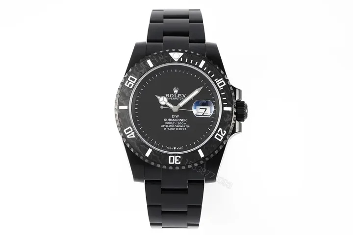 View 1 of Stealthy ghost submariner replica 40MM Black Carbon Custom Edition RG-SUBMARINER-GHOST-CARBON