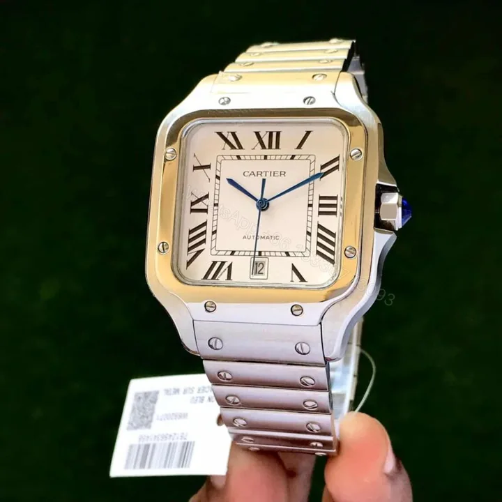 View 1 of Cartier Santos 43MM Silver Dial Automatic