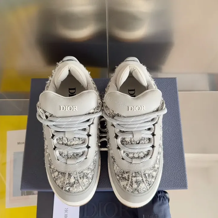 View 1 of Textured Luxury High-Tops: Dior-Inspired Chic Sneakers