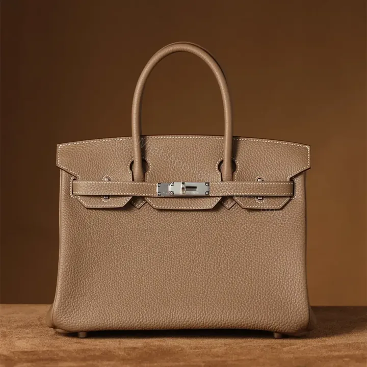 View 1 of 高仿Hermes*Birkin30大象灰銀扣免檢版
