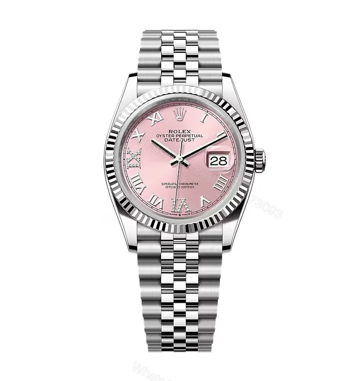 View 1 of Rolex Datejust Pink Roman Dial 126234-0031 36 mm