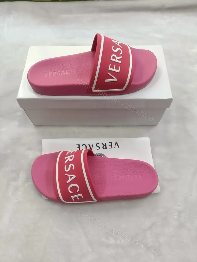 View 1 of Pink Synthetic Slide, Cushioned Strap, Flat Footer