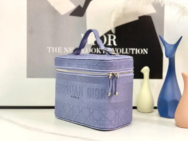 View 1 of Lavender-Blue Dior Vanity Case: Luxe Compact Organizer