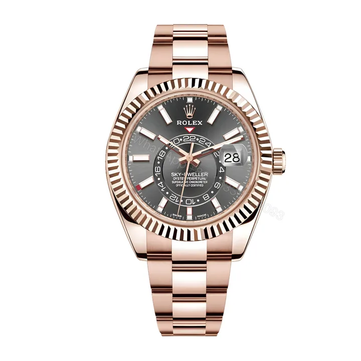 View 1 of Rolex Sky-Dweller 326935-0007 SRO Automatic Everose Rhodium Dial Oyster Replica