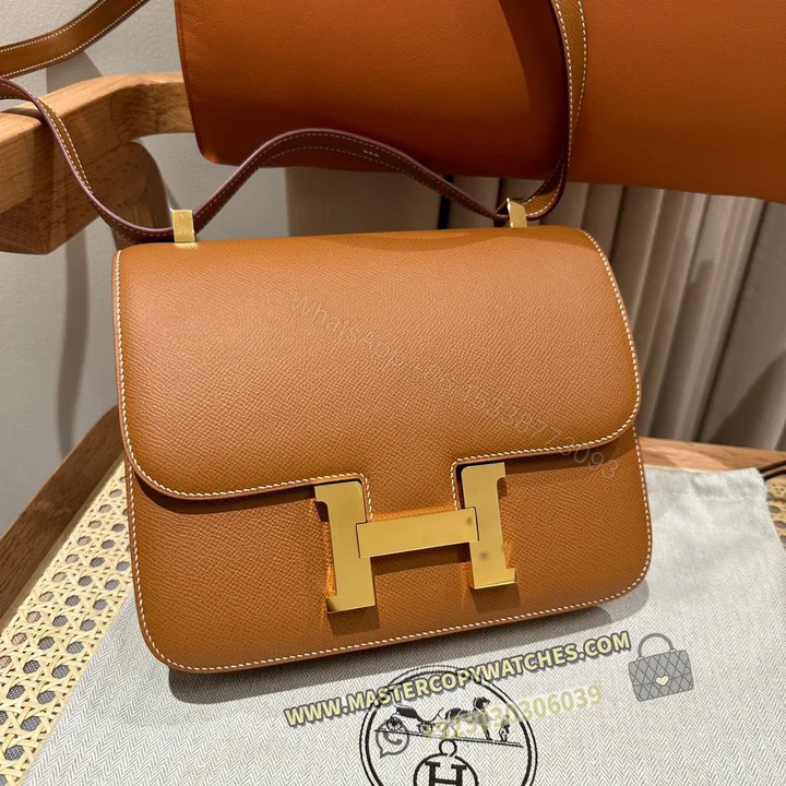 View 1 of Hermes Constance 18 in Gold Brown