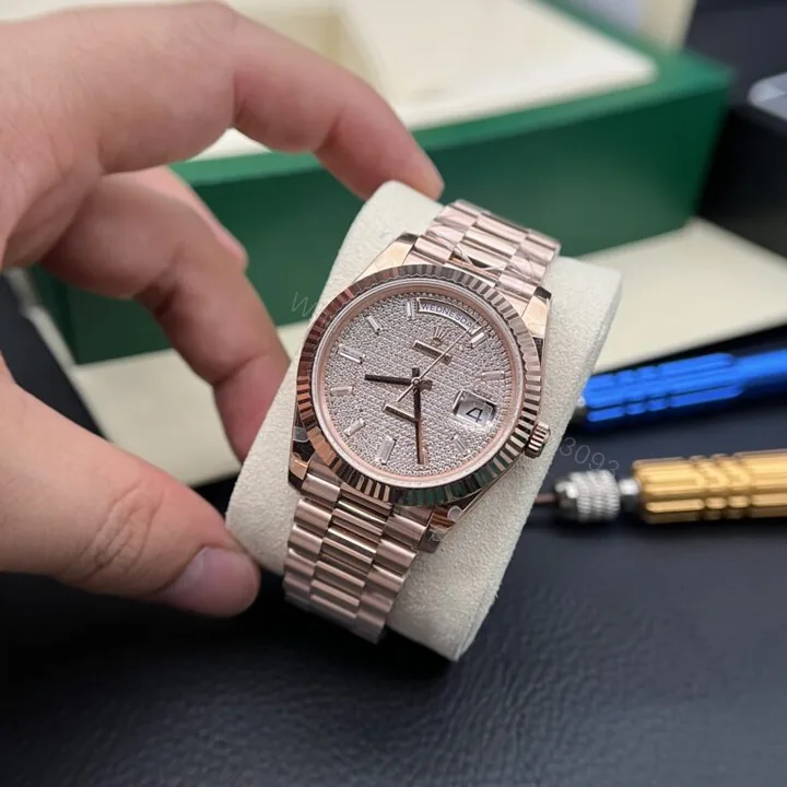 View 1 of Day-Date 40mm Super Clone Full Diamond Dial