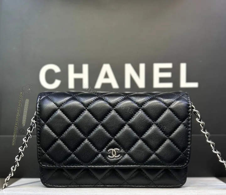 View 1 of Chanel Classic Ladies Wallet with Chain In Black