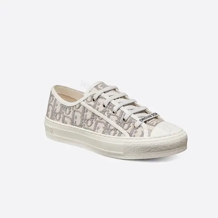 View 1 of WALK’N’DIOR SNEAKERS WOMEN OBLIQUE EMBROIDERED COTTON GREY – CD170