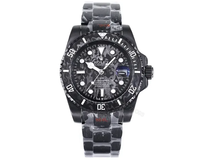 View 1 of Rolex Submariner DIW Carbon Fiber Black Dial Custom Watch 40mm Ultimate Edition RG-ROLEX-SUB-DIW-CARBON-GRN-40