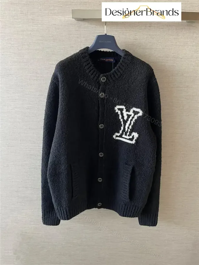 View 1 of Cozy Boucle Knit Cardigan – Bold LV Monogram, Signature Style