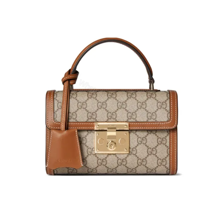 View 1 of Gucci Padlock Small Top Handle Bag Brown 20Cm 838999 FAD6L 9758