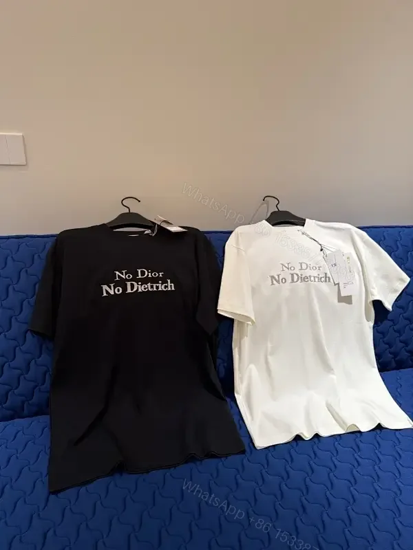 View 1 of Minimalist No-Dior Typography Cotton Tee: Subtle Luxe Comfort