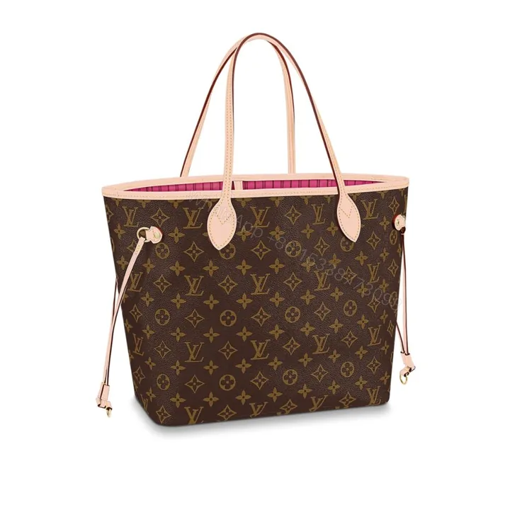 View 1 of Louis Vuitton Neverfull MM Pivoine Pink 31Cm M41178