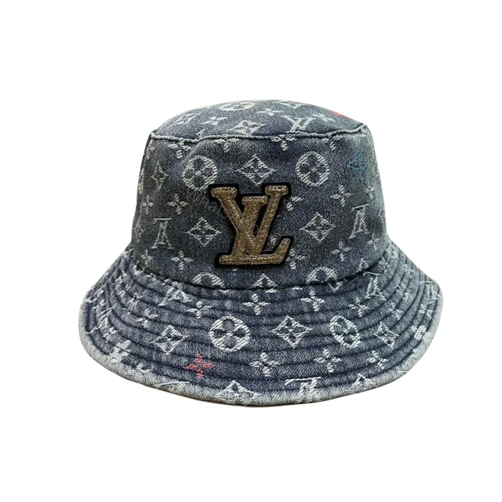 View 1 of LOUIS VUITTON MONOGRAM BUCKET LV LOGO DENIM BLUE