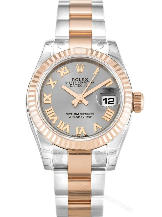 View 1 of Replica Rolex Lady-Datejust Rhodium Dial 179171 26 mm