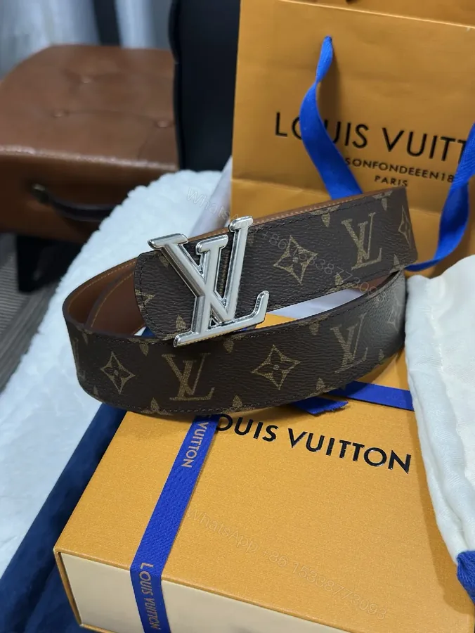 View 1 of Premium Monogram Belt with Signature Hardware