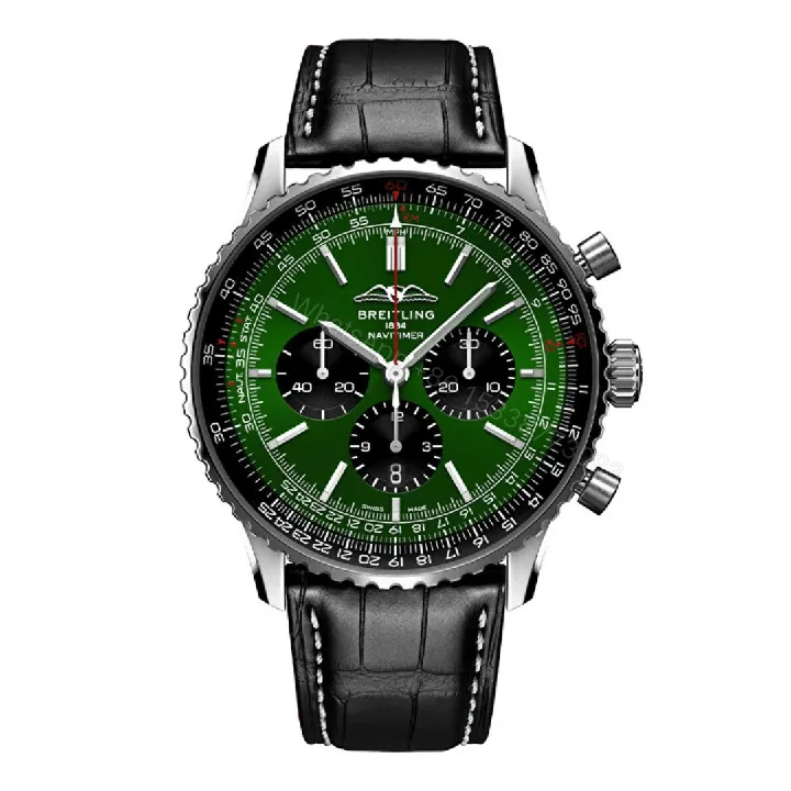 View 1 of Breitling Navitimer B01 Chronograph Green Dial Replica