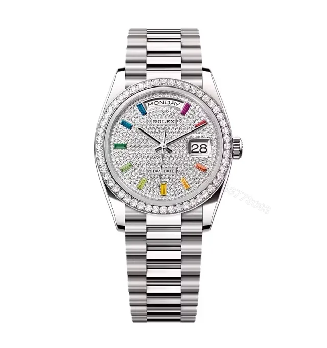 View 1 of Superclone Rolex Day-Date Diamond-Paved Dial 128349rbr-0006 36 mm