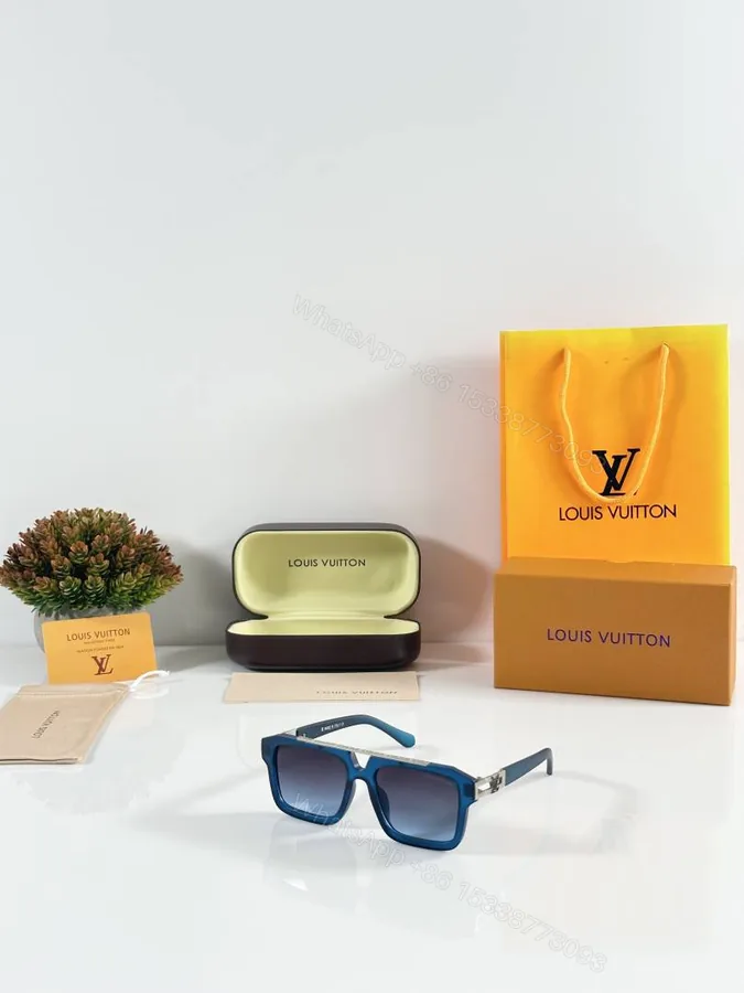 View 1 of First Copy Louis Vuitton 121 Blue Sunglasses