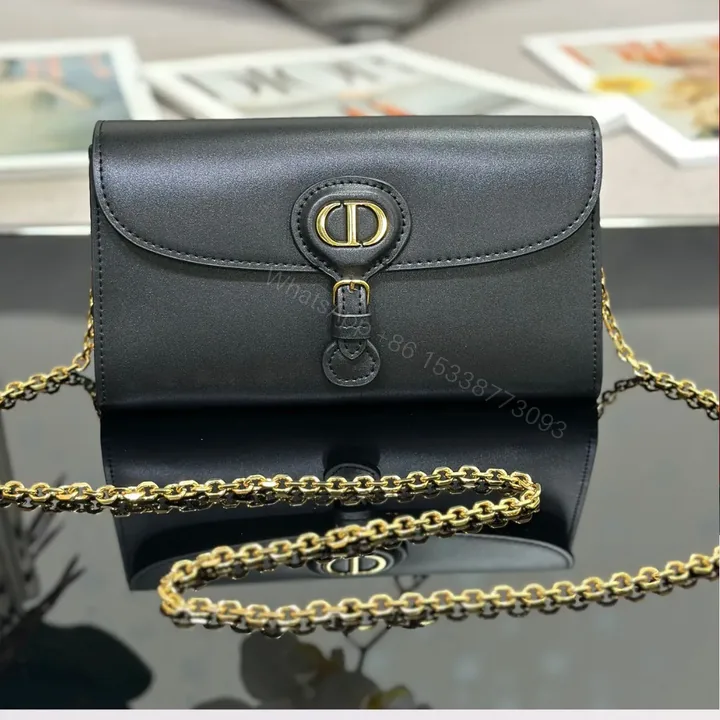 View 1 of Dior Bobby Women’s Crossbody Bag Super Black Smooth Leather 21.5x12x4cm