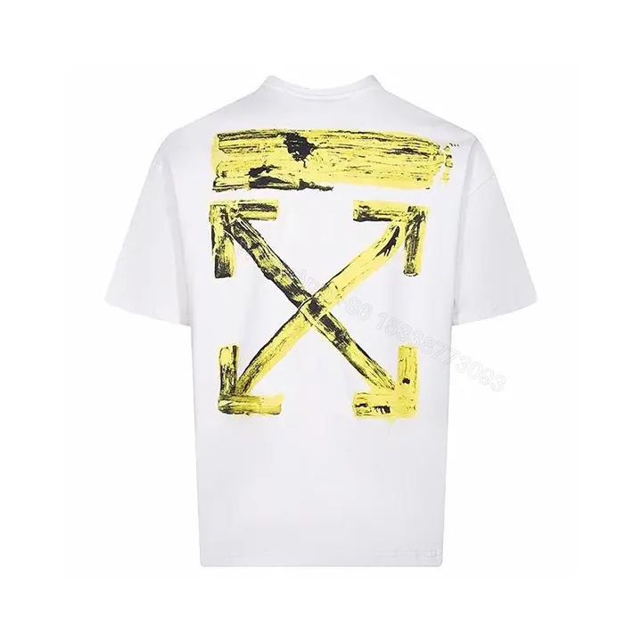 View 1 of Bold White/Yellow Graphic Tee: Modern Cropped-Cut Streetwear