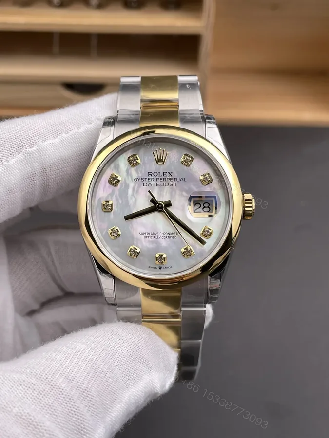 View 1 of Rolex Datejust 31 Rolesor Yellow Domed Oyster MOP 178243-0001