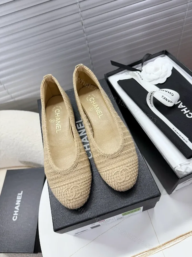 View 1 of Natural Raffia Knit Flat: Subtle Texture, Everyday Luxury shoe