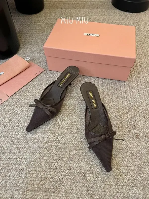 View 1 of Sleek Textured Slip-On Mule: Everyday Luxury, Pointed Bow