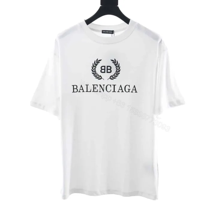 View 1 of BALENCIAGA WHEAT EAR SHORT SLEEVE WHITE T SHIRT