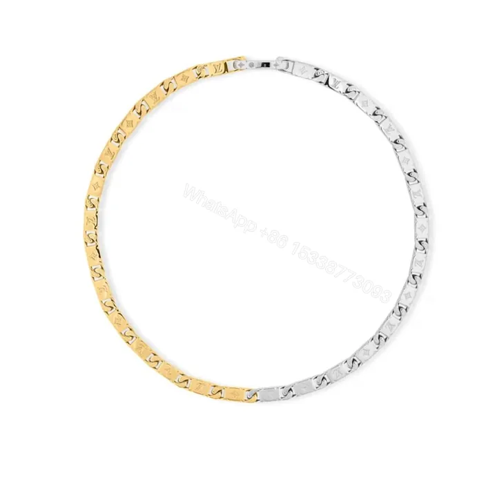 View 1 of Louis Vuitton Monogram Tied Up Necklace Gold And Silver