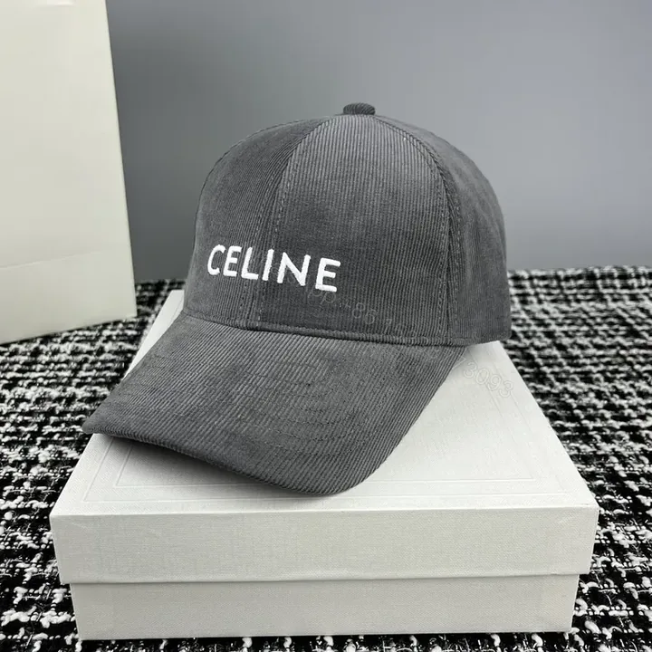 View 1 of Celine Corduroy-Crafted Cap: Minimalist Luxury Headwear