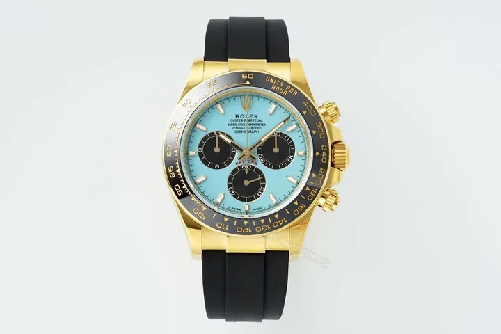 View 1 of ROF Factory Clean Factory APS Daytona Gold Blue Dial Watch