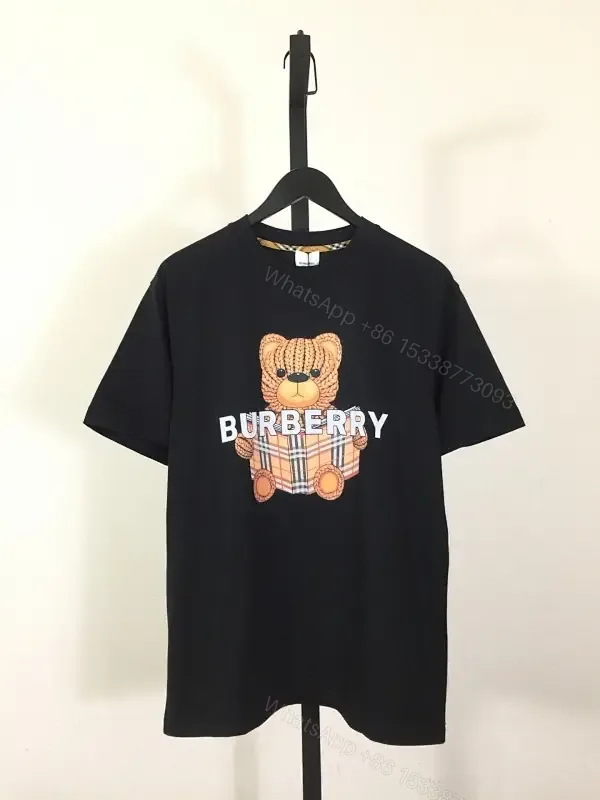 View 1 of Black Cotton Teddy Graphic Tee - Designer-Inspired Bold | Cotton Tee