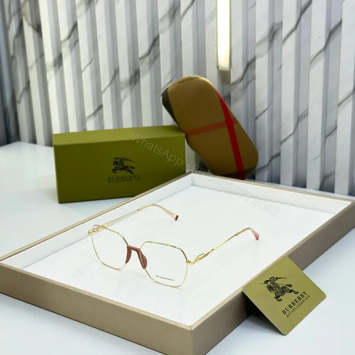 View 1 of Burberry Hexagon Eyeglasses Black